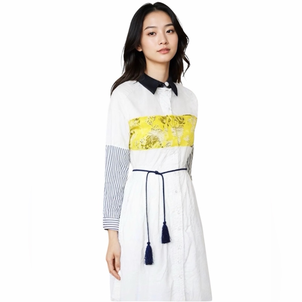 NWOT Sara Navon Cotton Guilded Dress